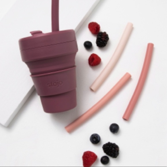 Collapsible Cup with Reusable Straws - Picture 3 of 10